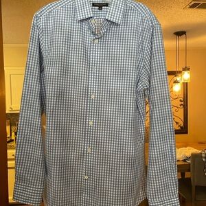 BANANA REPUBLIC MEN’S DRESS SHIRT GRANT FIT, NON IRON SIZE M